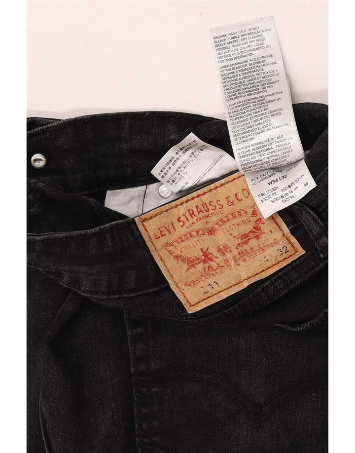 Levi's Mens 511 Slim Jeans W34 L32 Black Cotton