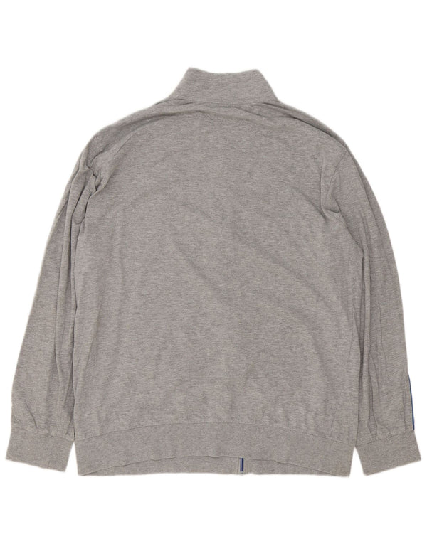 Lotto Mens Tracksuit Top Jacket 2XL Grey Colourblock Cotton