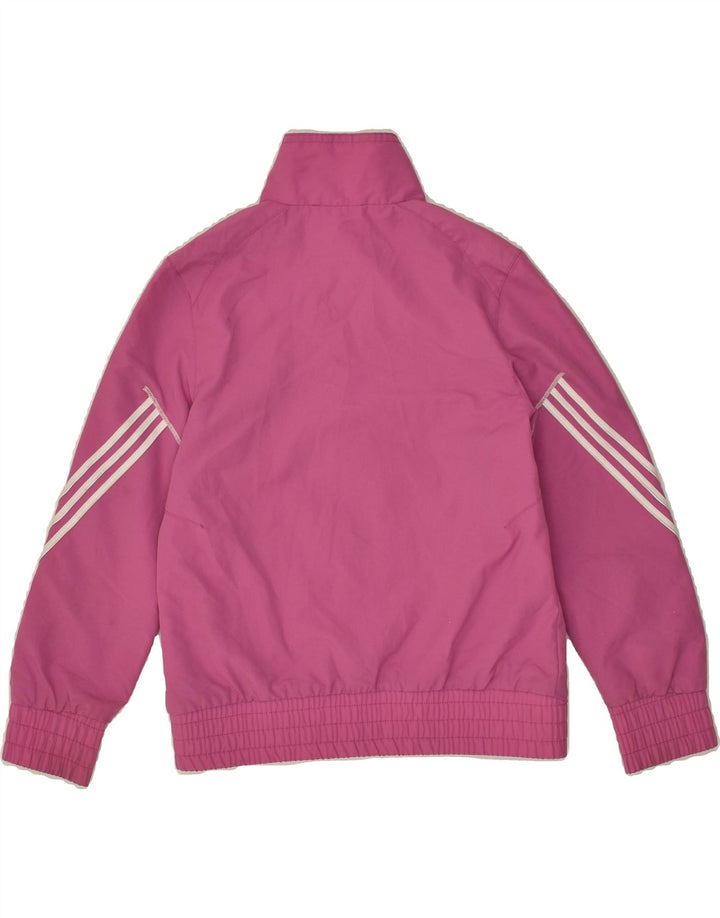 ADIDAS Girls Tracksuit Top Jacket 11-12 Years Large Pink Polyester | Vintage Adidas | Thrift | Second-Hand Adidas | Used Clothing | Messina Hembry 
