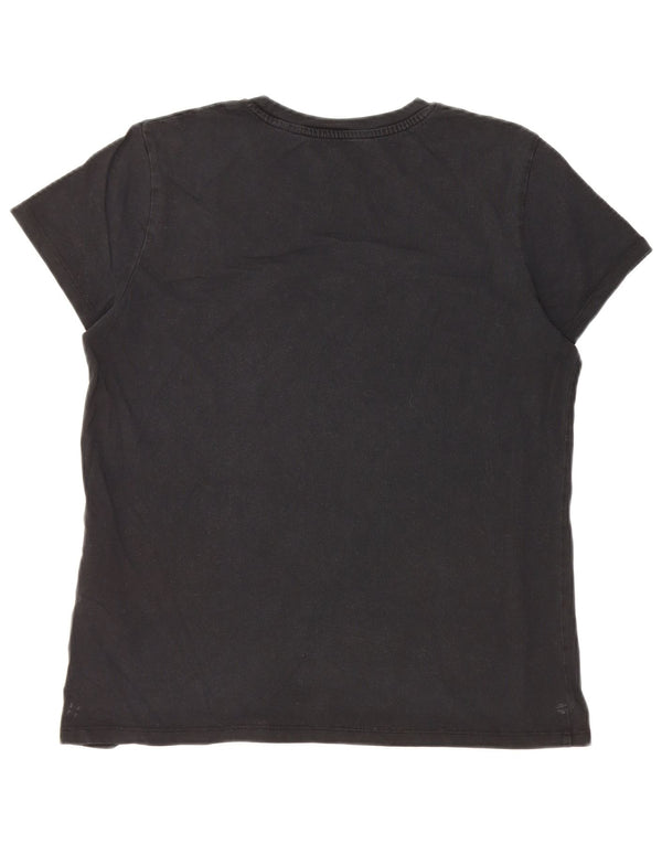 Levi's Womens Graphic T-Shirt Top UK 16 Large Black Cotton