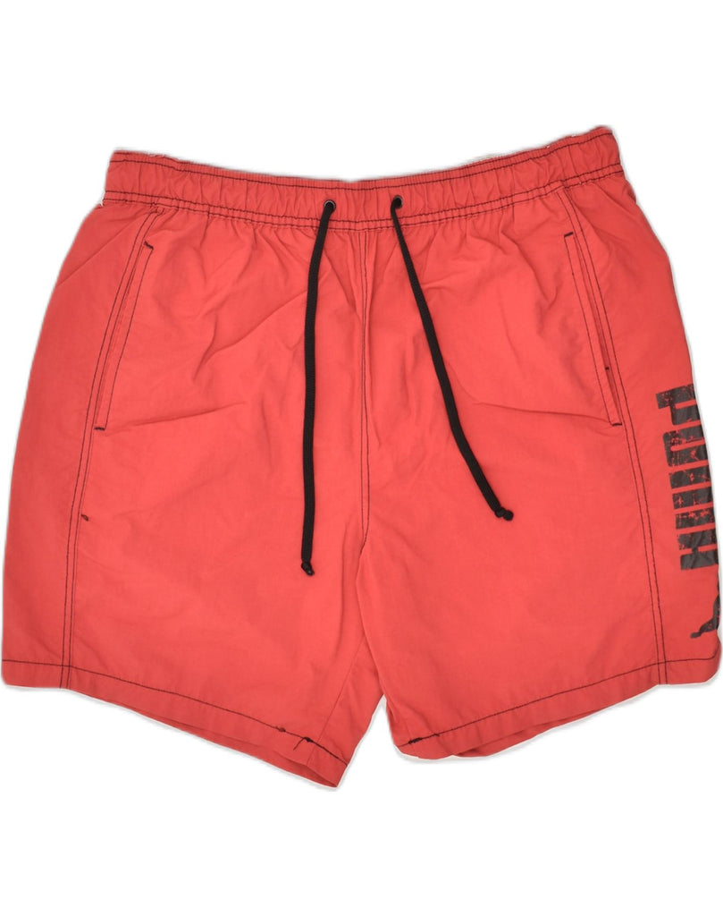 PUMA Mens Graphic Sport Shorts XL Red Polyamide | Vintage Puma | Thrift | Second-Hand Puma | Used Clothing | Messina Hembry 