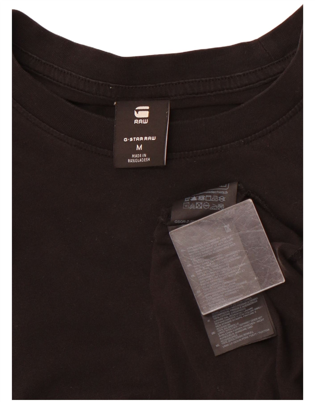 G-STAR Mens T-Shirt Top Medium Black Cotton