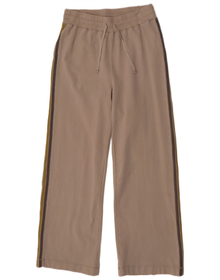 White Stuff Womens Tracksuit Trousers UK 12 Medium Beige Colourblock Cotton