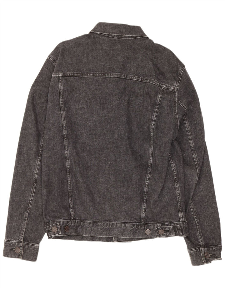 Gap Mens Denim Jacket UK 34 XS Grey Cotton