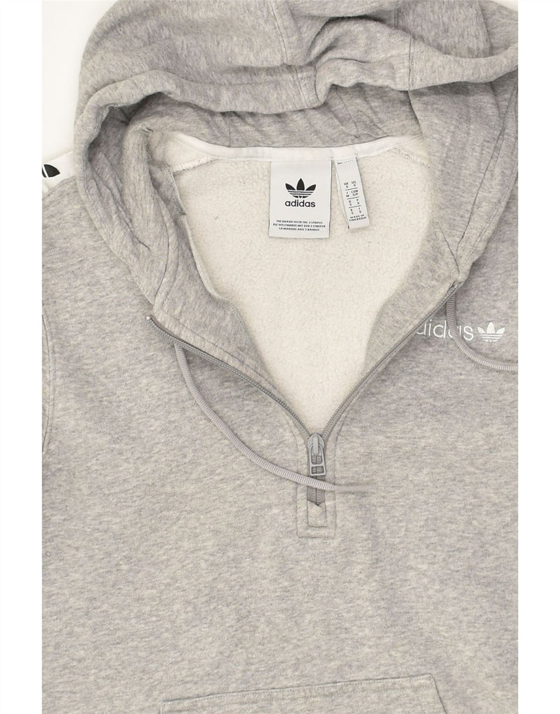 ADIDAS Mens Hoodie Jumper Small Grey Cotton | Vintage Adidas | Thrift | Second-Hand Adidas | Used Clothing | Messina Hembry 