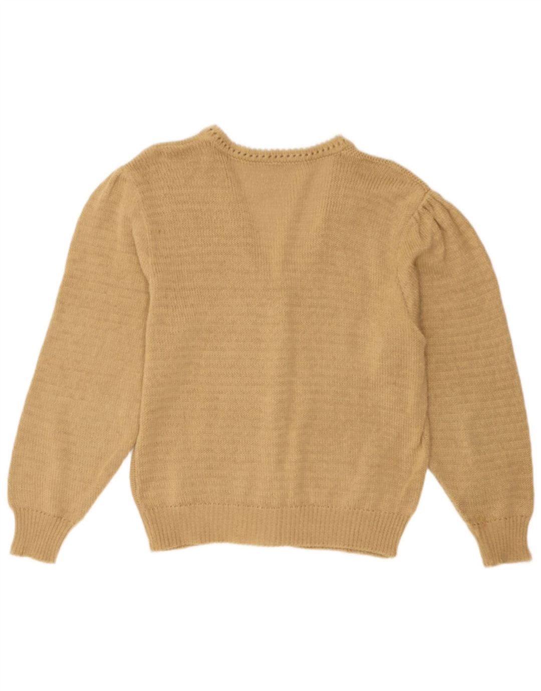 Vintage Womens Cardigan Sweater UK 14 Medium Beige