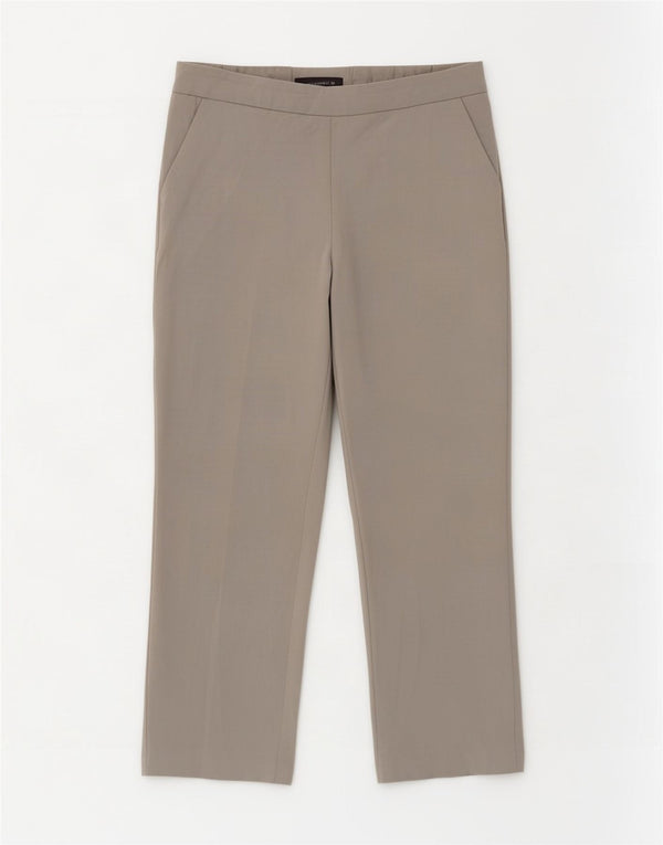 Marks & Spencer Womens Straight Casual Trousers UK 12 Medium W30 L27 Blue