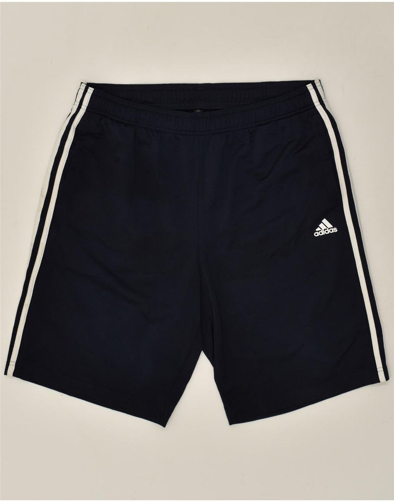 ADIDAS Mens Sport Shorts XL Navy Blue Polyester | Vintage Adidas | Thrift | Second-Hand Adidas | Used Clothing | Messina Hembry 