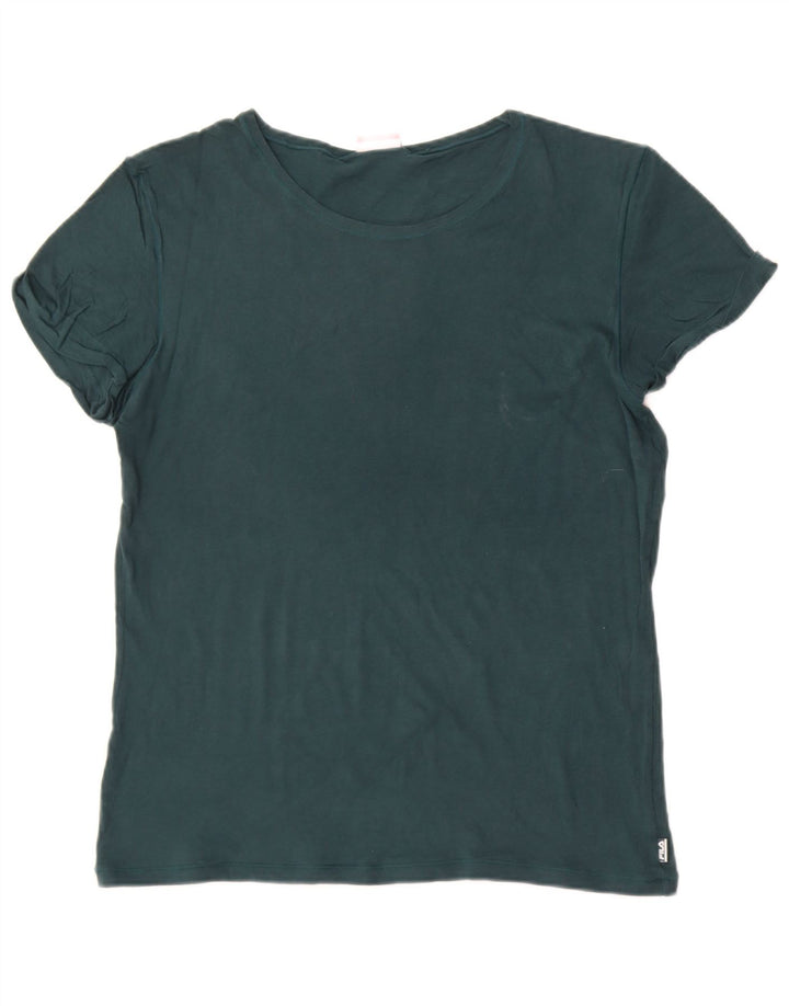 Fila Mens T-Shirt Top Medium Green Cotton
