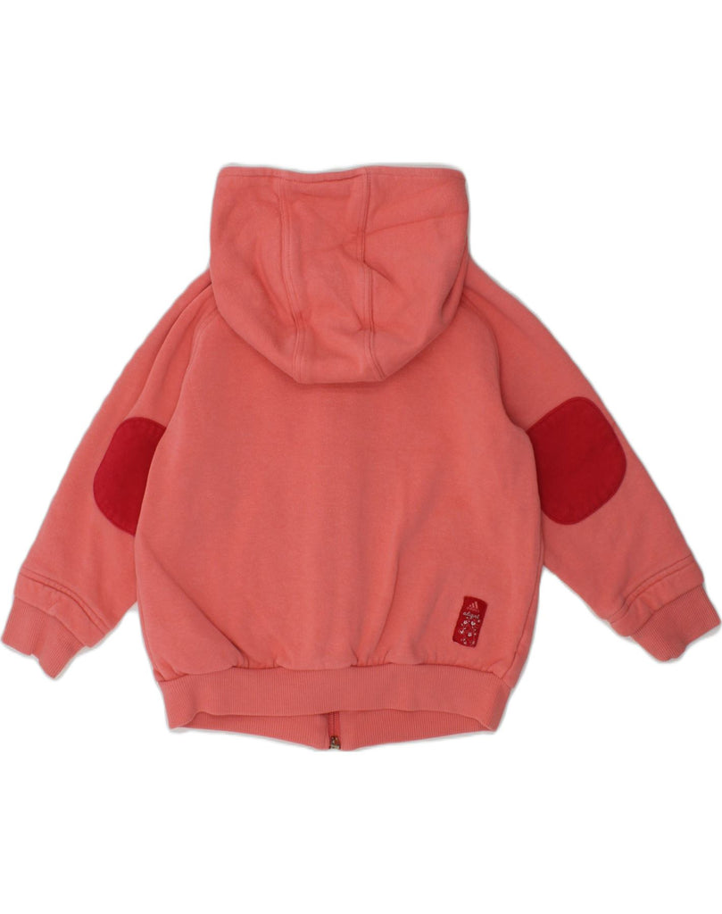 ADIDAS Baby Girls Graphic Zip Hoodie Sweater 18-24 Months Red Cotton | Vintage Adidas | Thrift | Second-Hand Adidas | Used Clothing | Messina Hembry 