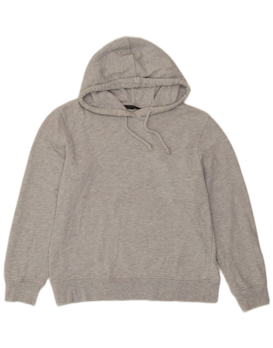 Marks & Spencer Womens Hoodie Jumper UK 12 Medium Grey Flecked Cotton