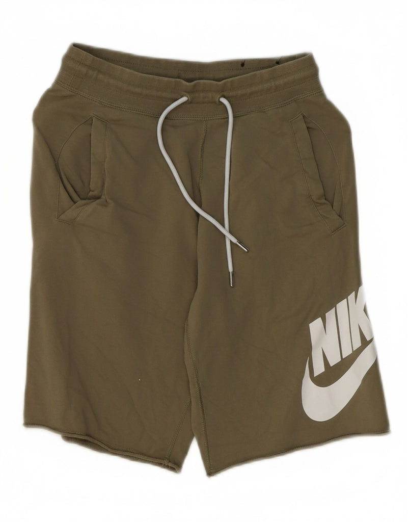 NIKE Boys Sport Shorts 7-8 Years XS  Khaki Cotton Vintage Nike and Second-Hand Nike from Messina Hembry 
