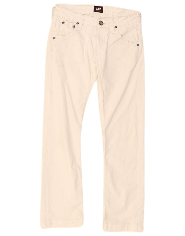 Lee Girls Perry Straight Jeans 11-12 Years W26 L26 White Cotton