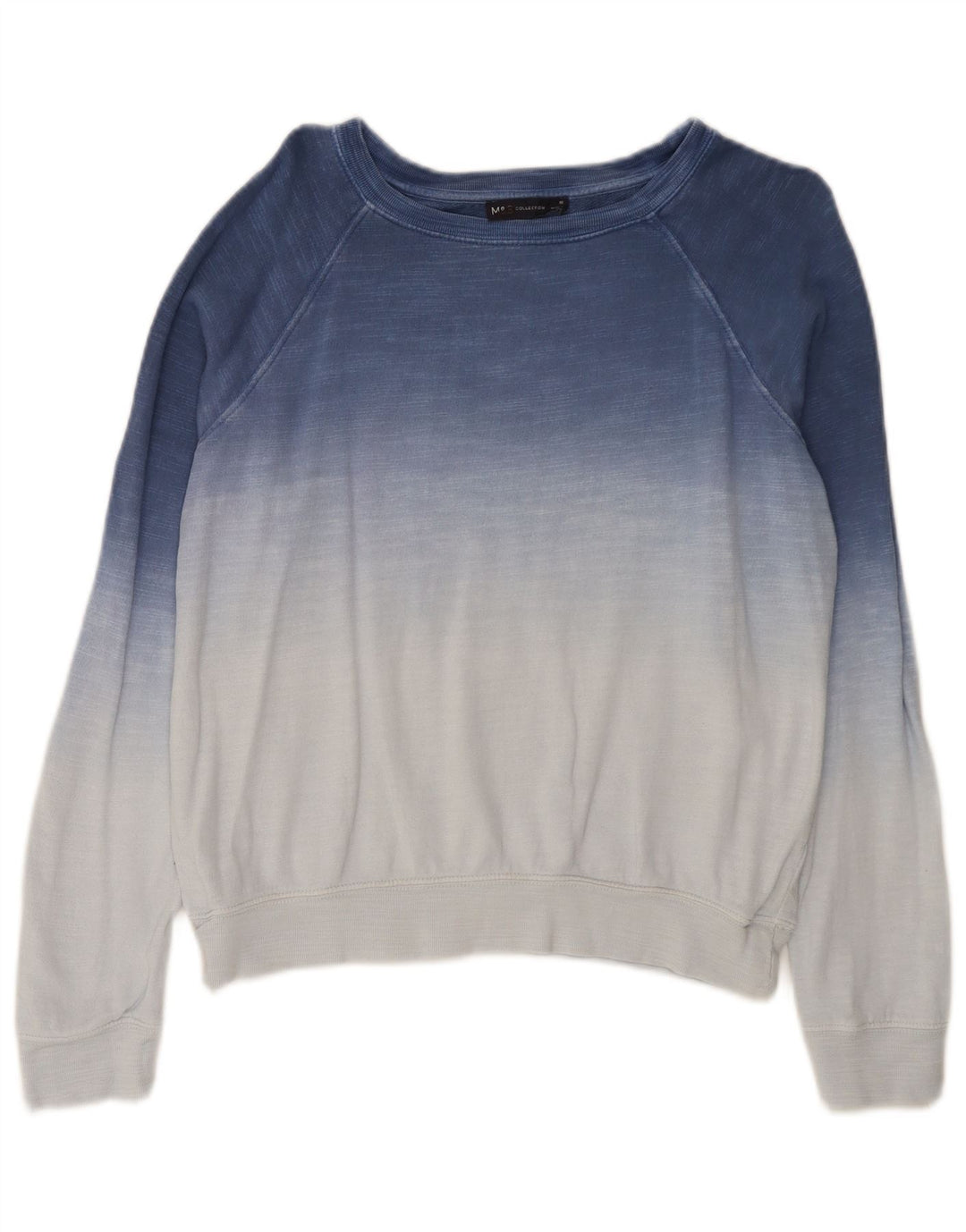Marks & Spencer Womens Sweatshirt Jumper UK 10 Small Blue Colourblock