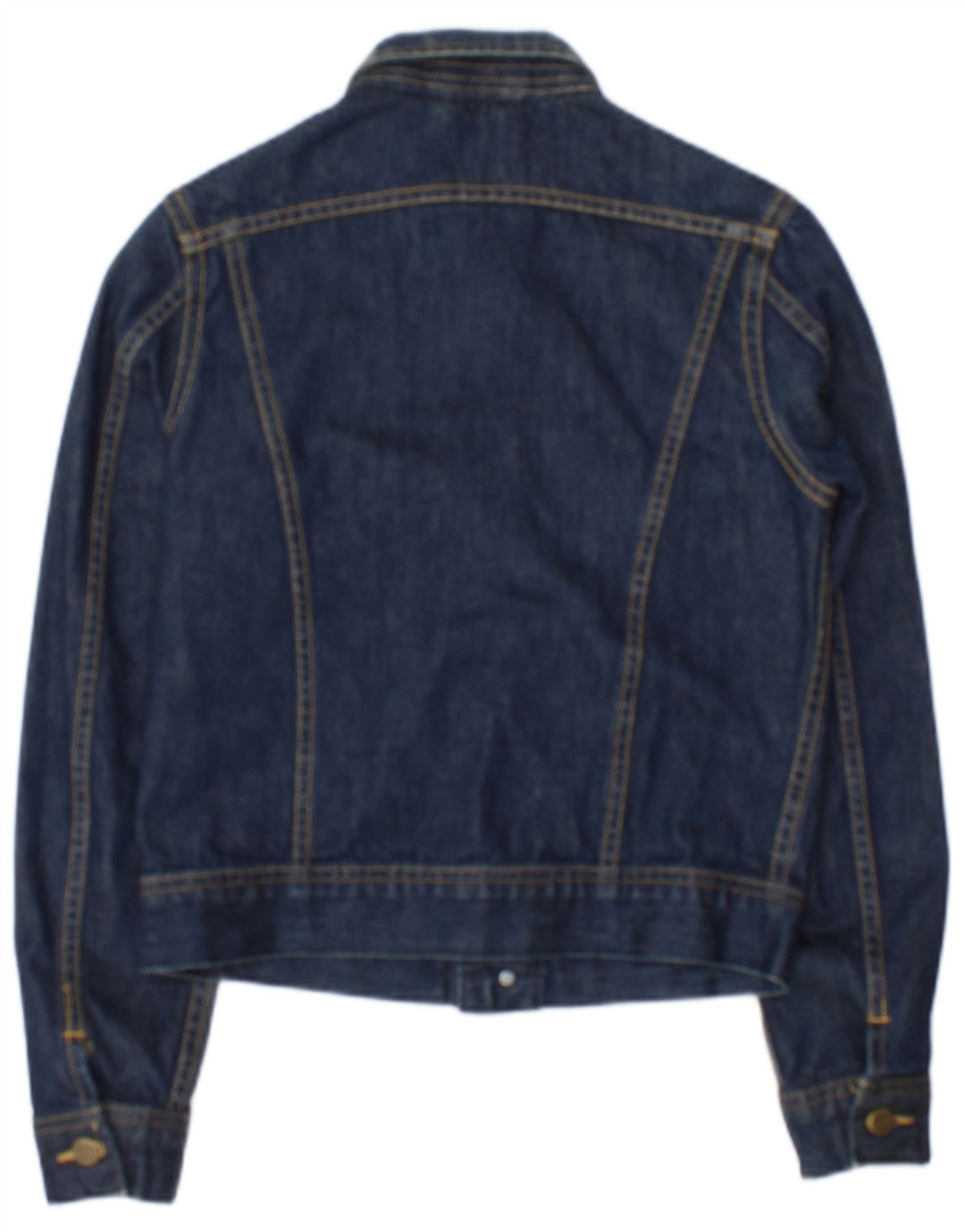 Lee Womens Denim Jacket UK 10 Small Navy Blue Cotton