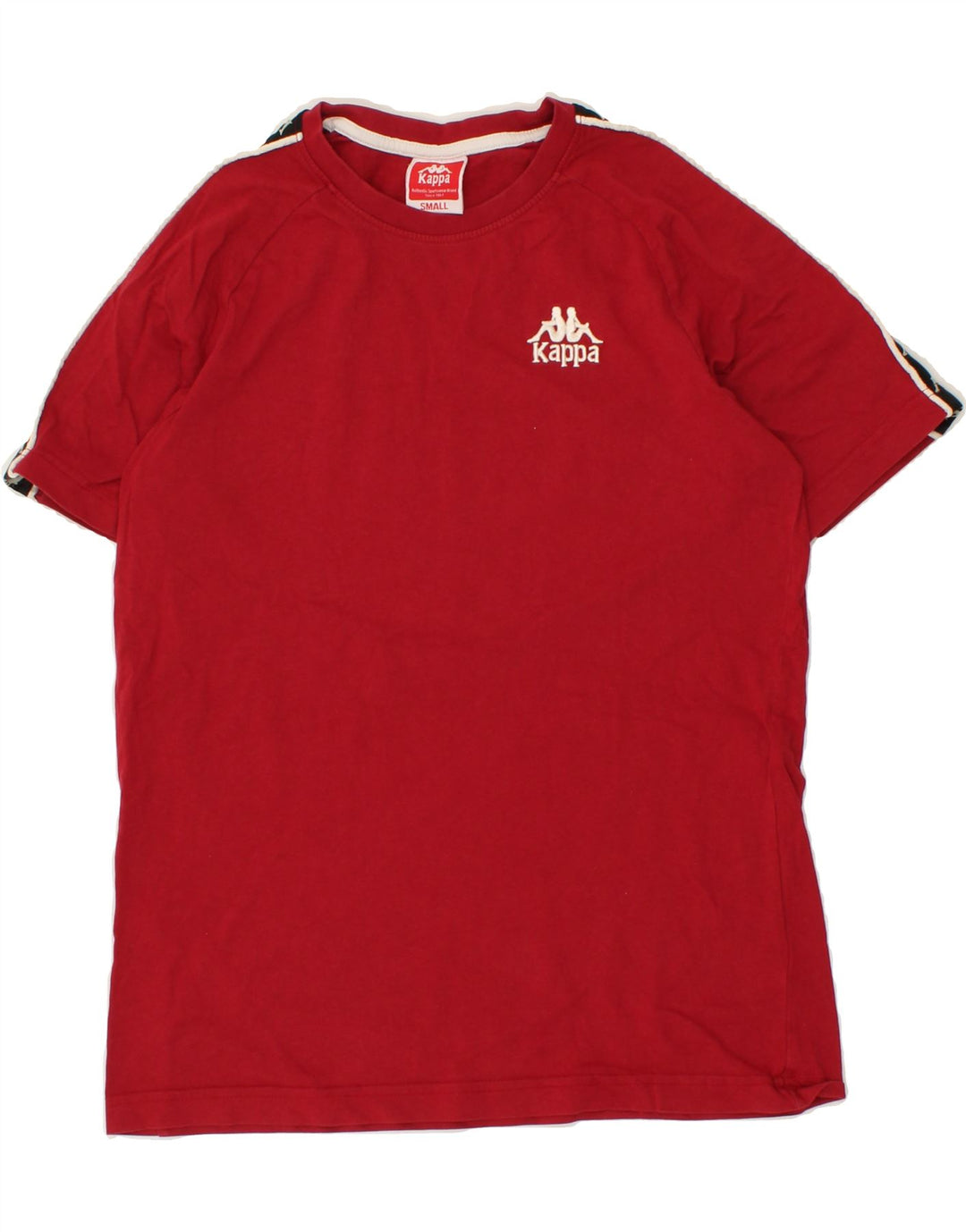 KAPPA Mens Graphic T-Shirt Top Small Red Colourblock Cotton Vintage Kappa and Second-Hand Kappa from Messina Hembry 
