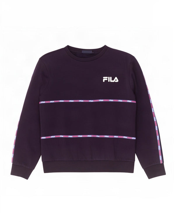 Fila Mens Graphic Sweatshirt Jumper XL Navy Blue Striped Cotton