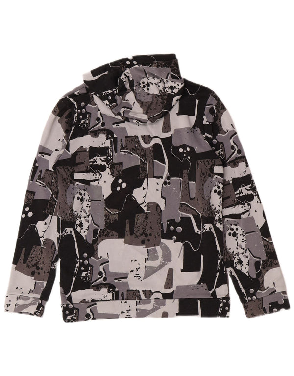 Puma Boys Graphic Hoodie Jumper 13-14 Years Grey Geometric Cotton