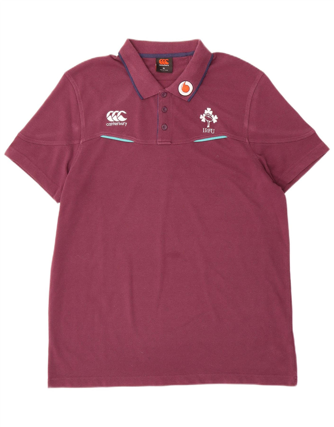 CANTERBURY Mens IRFU Polo Shirt XL Purple Polyester