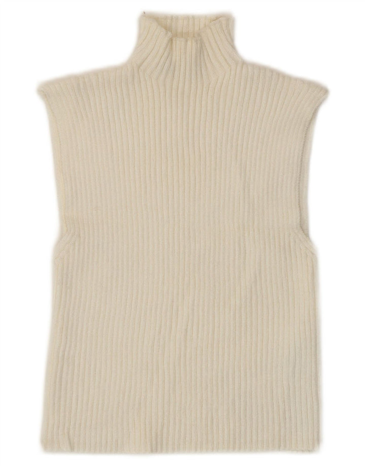 Zara Womens Crop Vest Tank Top UK 8 Small White Viscose