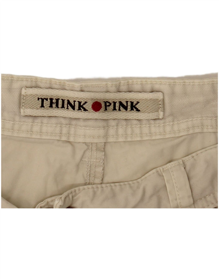 Think Pink Mens Chino Shorts W36 Large Beige