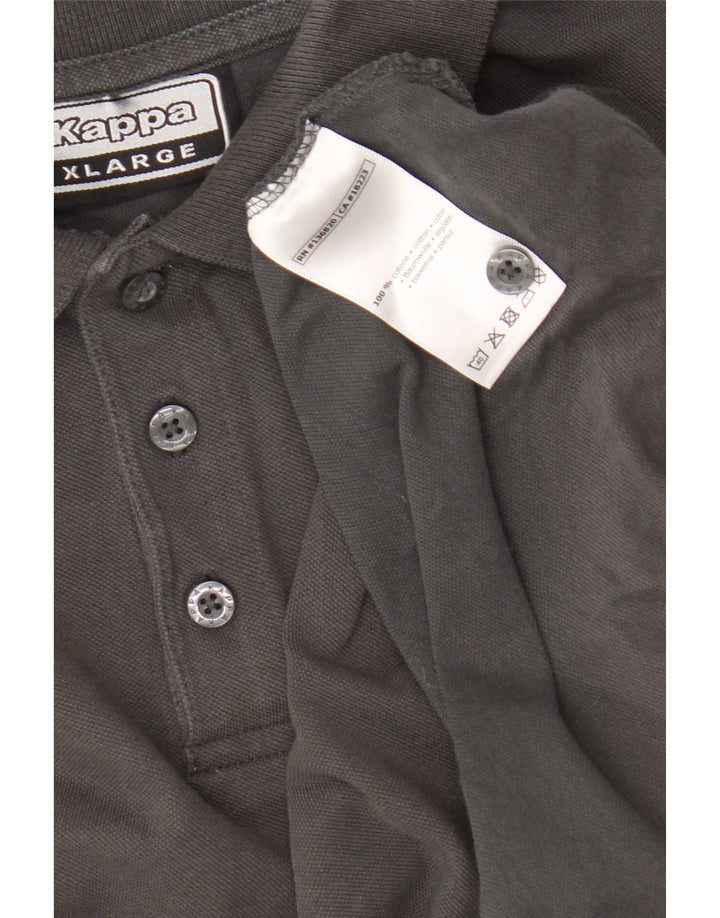 Kappa Mens Polo Shirt XL Grey Cotton