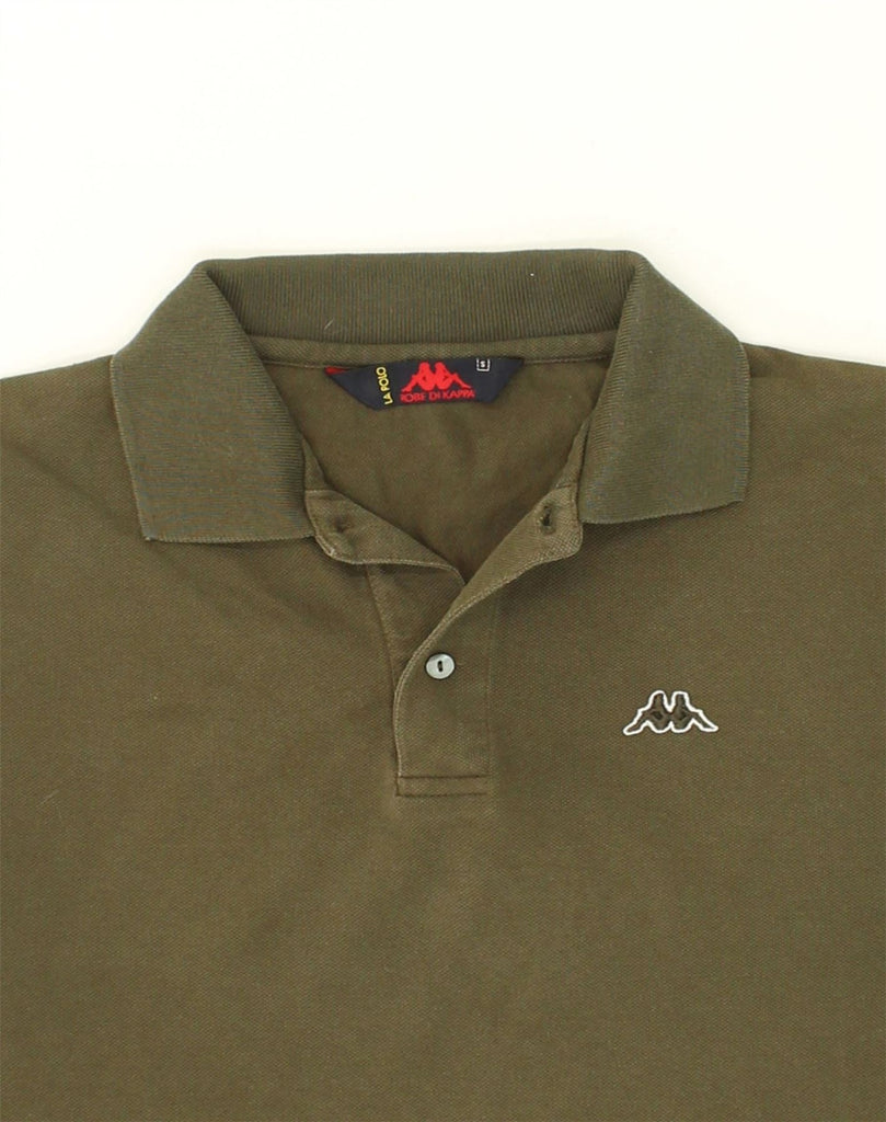 KAPPA Mens Polo Shirt Small Khaki Cotton | Vintage Kappa | Thrift | Second-Hand Kappa | Used Clothing | Messina Hembry 