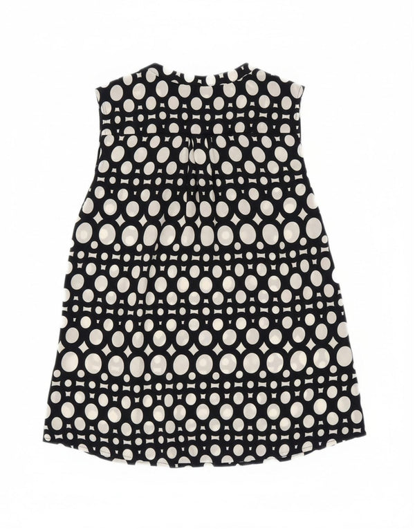 Banana Republic Womens Longline See Through Shirt Blouse UK 14 Large Black