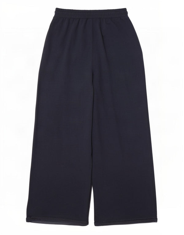 Zara Womens Wide Leg Tracksuit Trousers UK 12 Medium Navy Blue Cotton