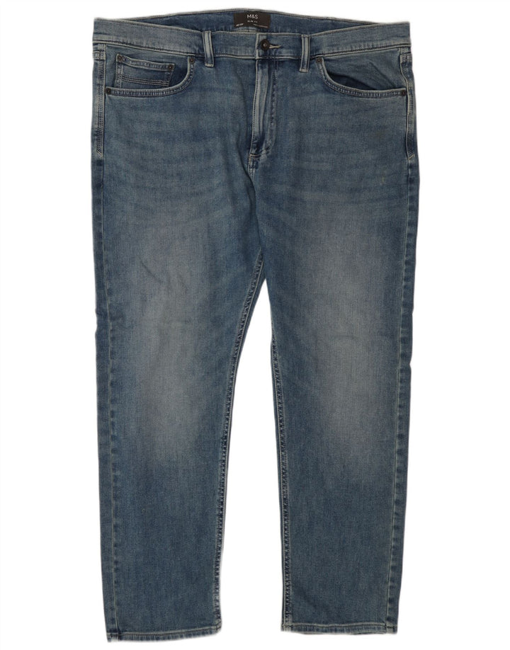 Marks & Spencer Mens Slim Jeans W40 L29 Blue Cotton