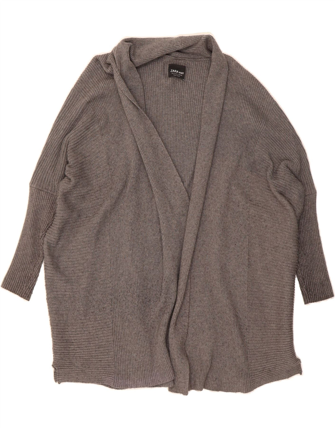 ZARA Womens Oversized Batwing Open Cardigan Sweater UK 10 Small Grey Vintage Zara and Second-Hand Zara from Messina Hembry 