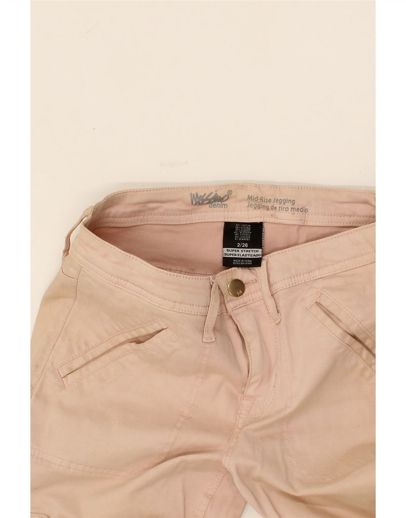 MOSSIMO Womens Mid Rise Jegging Cargo Trousers US 2 XS W26 L29  Pink Vintage Mossimo and Second-Hand Mossimo from Messina Hembry 