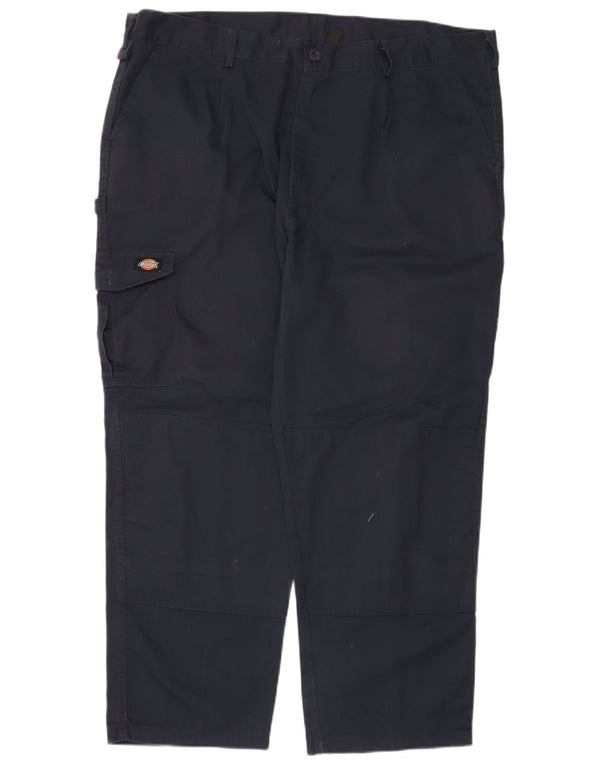 Dickies Mens Straight Cargo Trousers W44 L28 Navy Blue Polyester