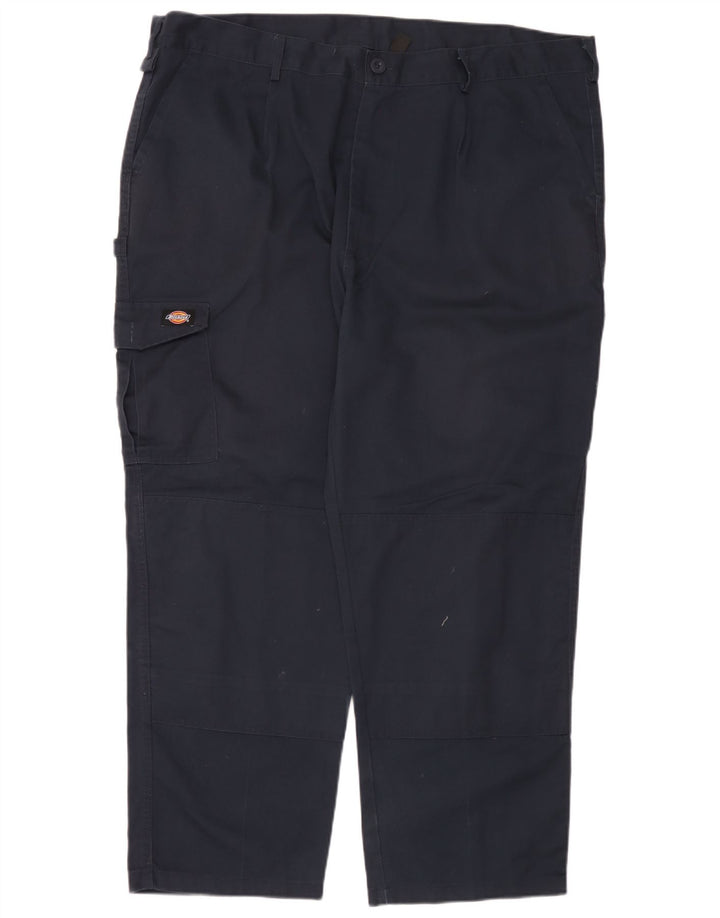 Dickies Mens Straight Cargo Trousers W44 L28 Navy Blue Polyester
