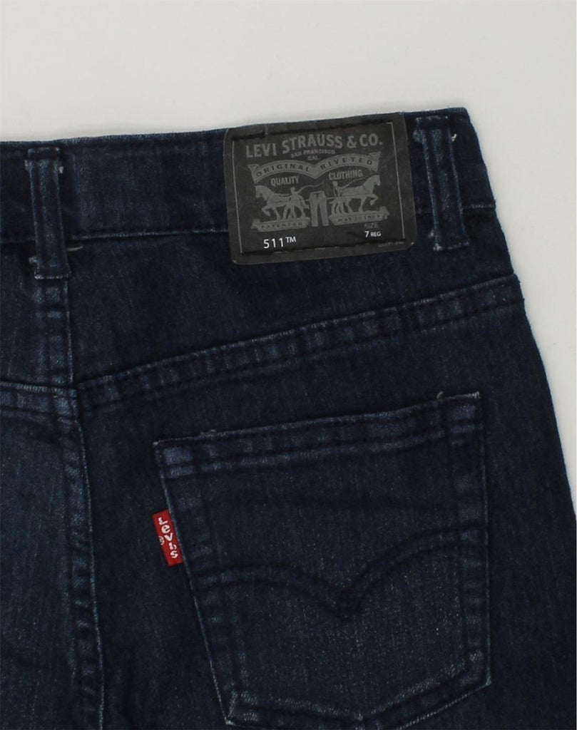 LEVI'S Girls 511 Slim Jeans 6-7 Years W24 L21 Navy Blue Cotton | Vintage Levi's | Thrift | Second-Hand Levi's | Used Clothing | Messina Hembry 