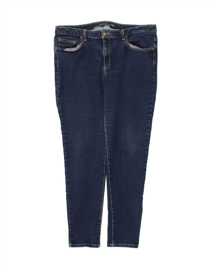 MICHAEL KORS Womens Izzy Skinny Jeans US 14 XL W34 L29 Navy Blue Cotton Vintage Michael Kors and Second-Hand Michael Kors from Messina Hembry 