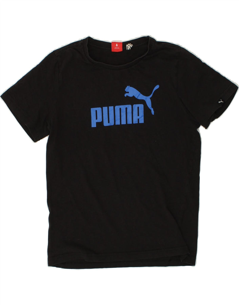 PUMA Boys Graphic T-Shirt Top 11-12 Years Black | Vintage Puma | Thrift | Second-Hand Puma | Used Clothing | Messina Hembry 