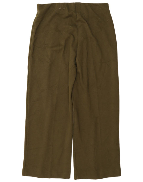 Marks & Spencer Womens Straight Casual Trousers UK 16 Large W34 L31 Khaki