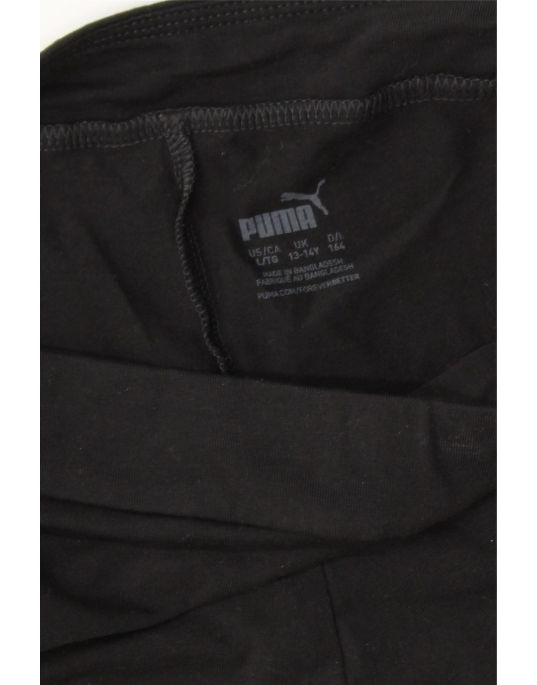 PUMA Girls Graphic Leggings 13-14 Years Large Black Vintage Puma and Second-Hand Puma from Messina Hembry 