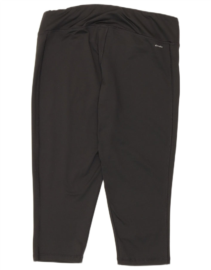 Adidas Womens Climalite Capri Leggings UK 16/18 Large Black Polyester