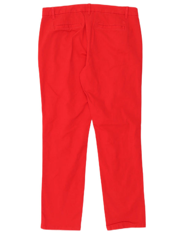 Tommy Hilfiger Womens Straight Chino Trousers US 10 Large W32 L30 Red