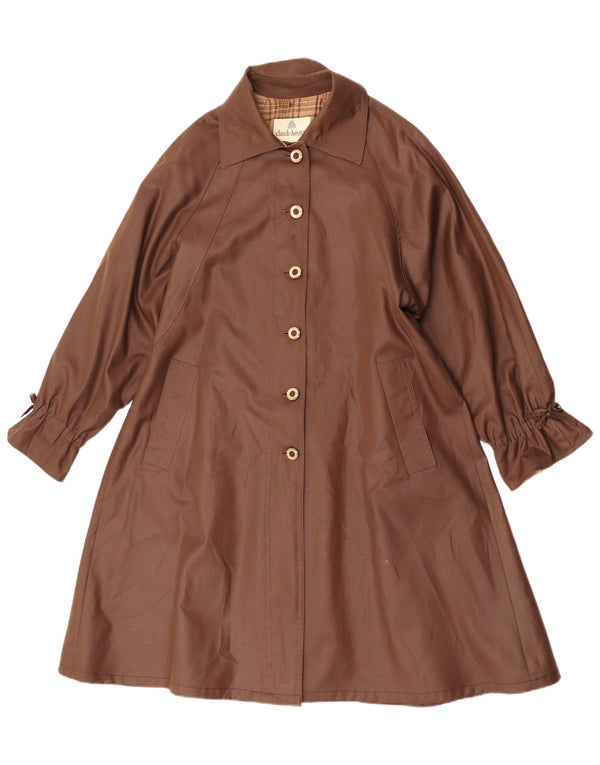 Claude Havrey Womens Trench Coat UK 14 Large Brown Polyester