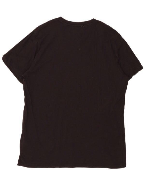 Tommy Hilfiger Mens T-Shirt Top XL Black Cotton