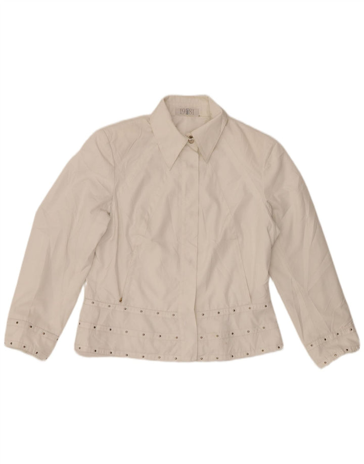 MARLY'S 1981 Womens Bomber Jacket UK 16 Large White