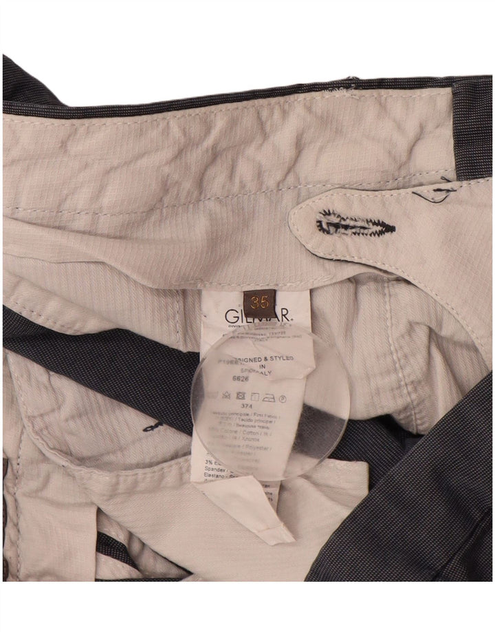 SIVIGLIA Mens Straight Chino Trousers W35 L32 Navy Blue Cotton