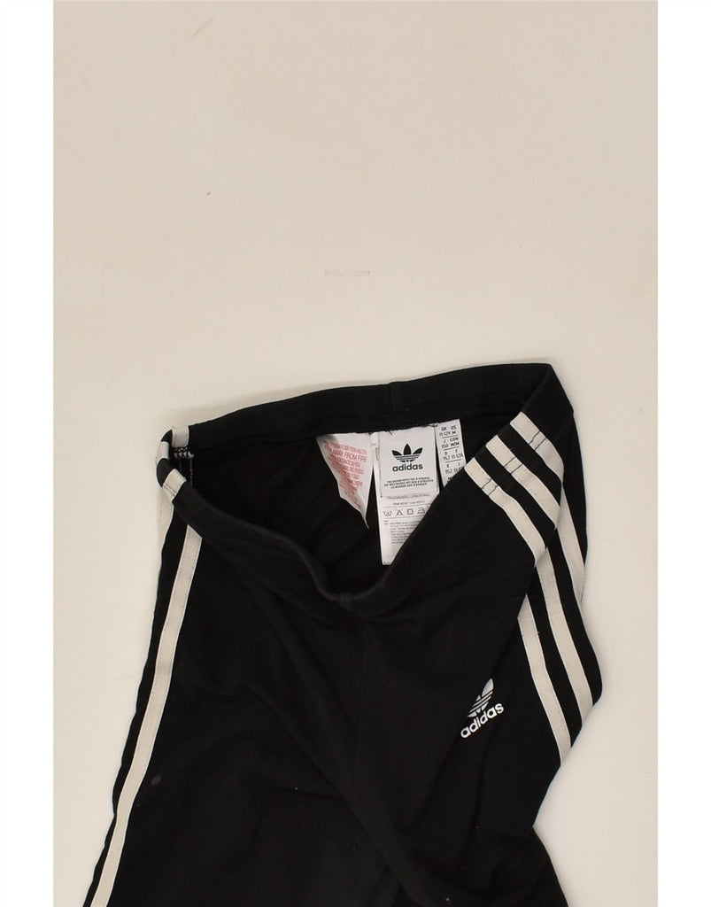 ADIDAS Girls Leggings 11-12 Years Black Cotton | Vintage Adidas | Thrift | Second-Hand Adidas | Used Clothing | Messina Hembry 