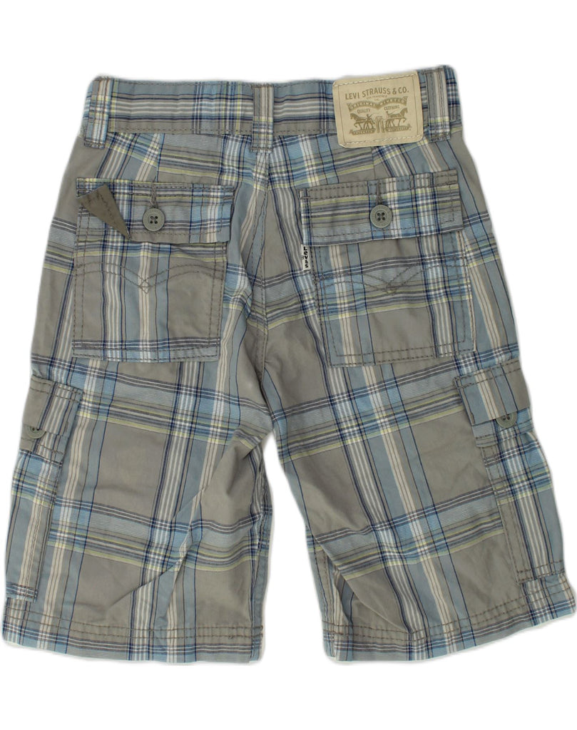 LEVI'S Boys Cargo Shorts 6-7 Years W22  Grey Check Cotton | Vintage Levi's | Thrift | Second-Hand Levi's | Used Clothing | Messina Hembry 