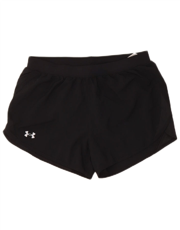Under Armour Womens Heat Gear Sport Shorts UK 14 Medium Black Polyester
