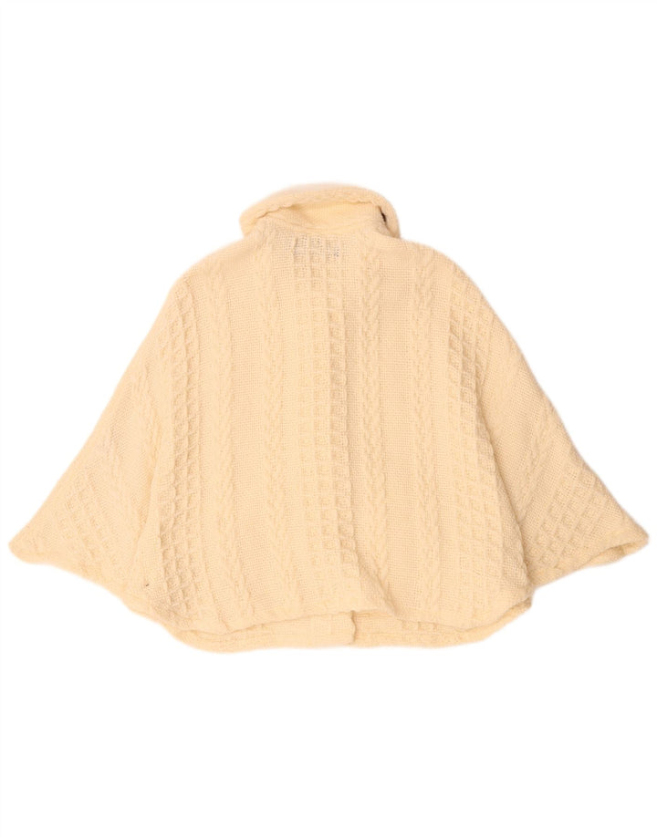 JOHN BRANIGAN Womens Poncho Jumper One Size Off White