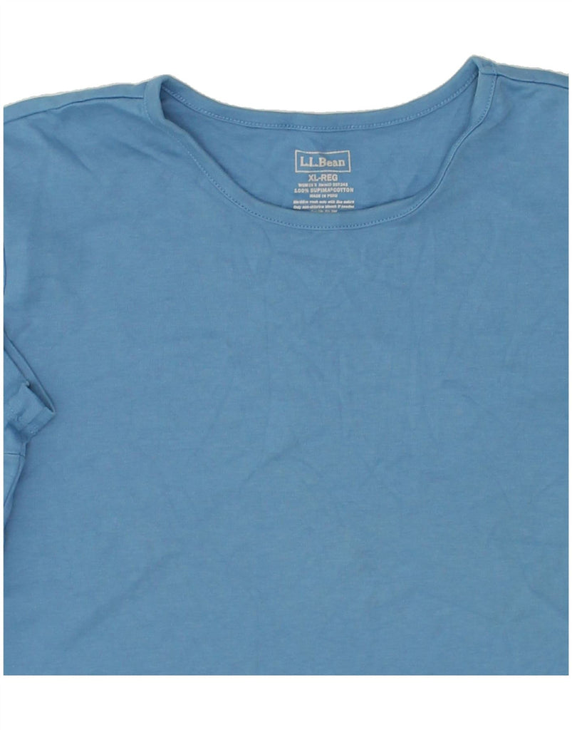 L.L.BEAN Womens T-Shirt Top UK 18 XL Blue Cotton | Vintage L.L.Bean | Thrift | Second-Hand L.L.Bean | Used Clothing | Messina Hembry 